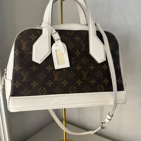 Louis Vuitton Monogram Brown and White Satchel - Picture 1 of 7